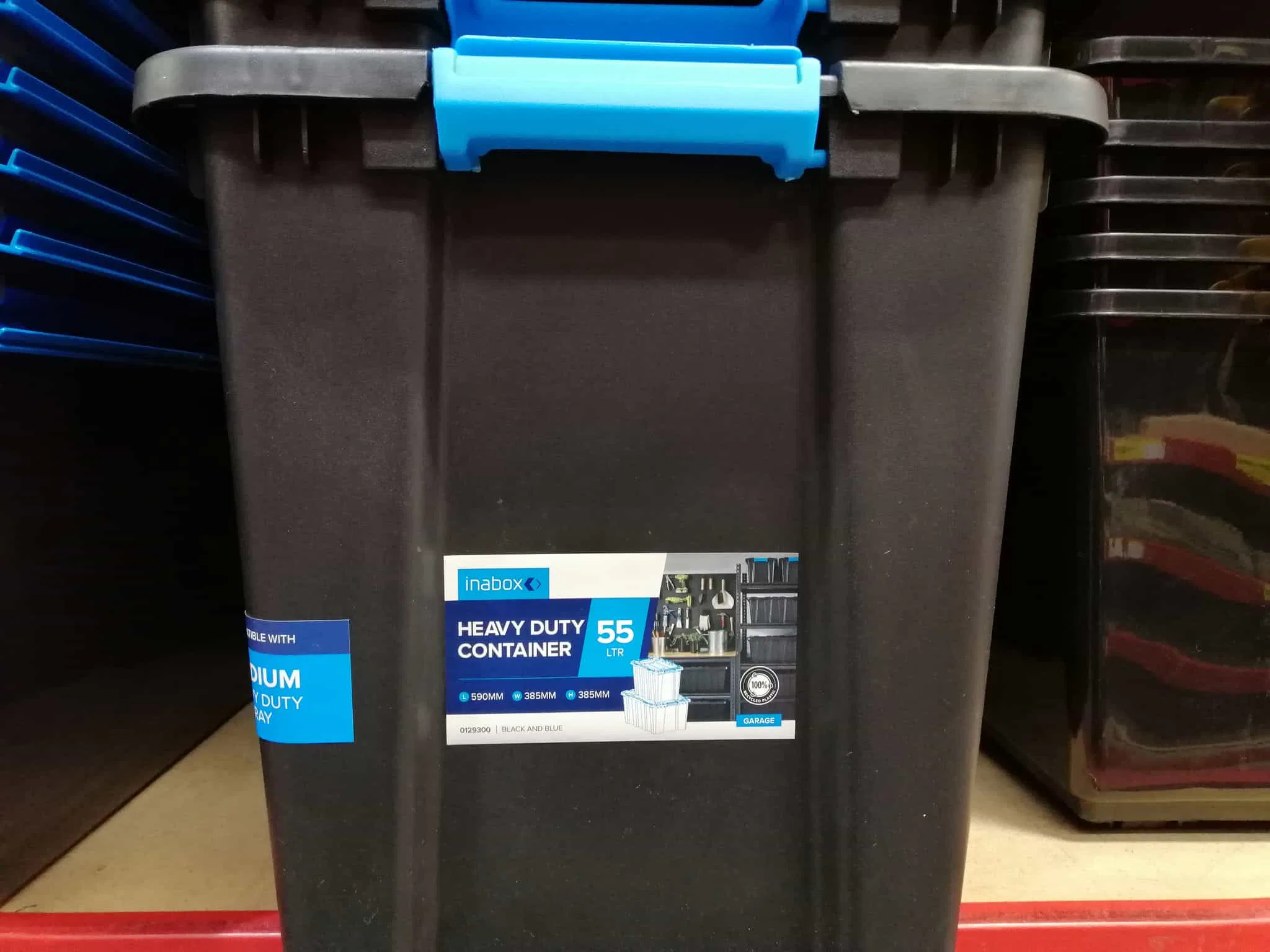 Clos up of the 55l Inabox heavy duty container