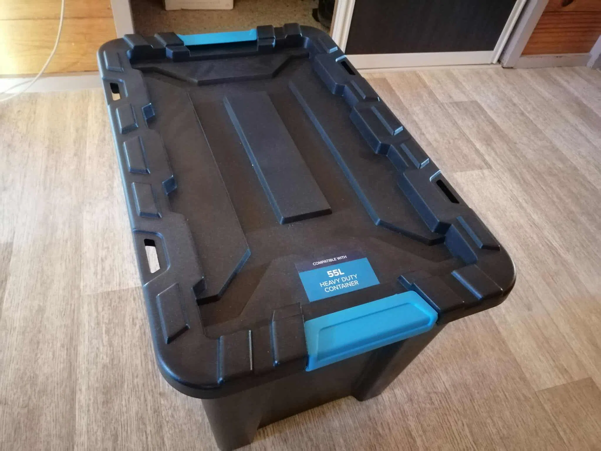 My 55l Inabox Heavy Duty storage container at home